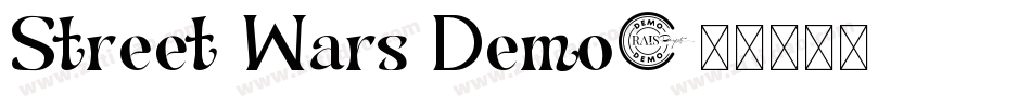 Street Wars Demo字体转换